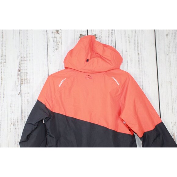 LL Bean Wildcat Waterproof Insulated Ski Jacket Orange Navy Size Medium - Picture 10 of 12